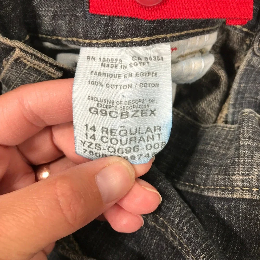 Vintage Y2K Wrangler Cargo Jeans Kids Size 14 Regular Loose Fit Denim NEW Baggy